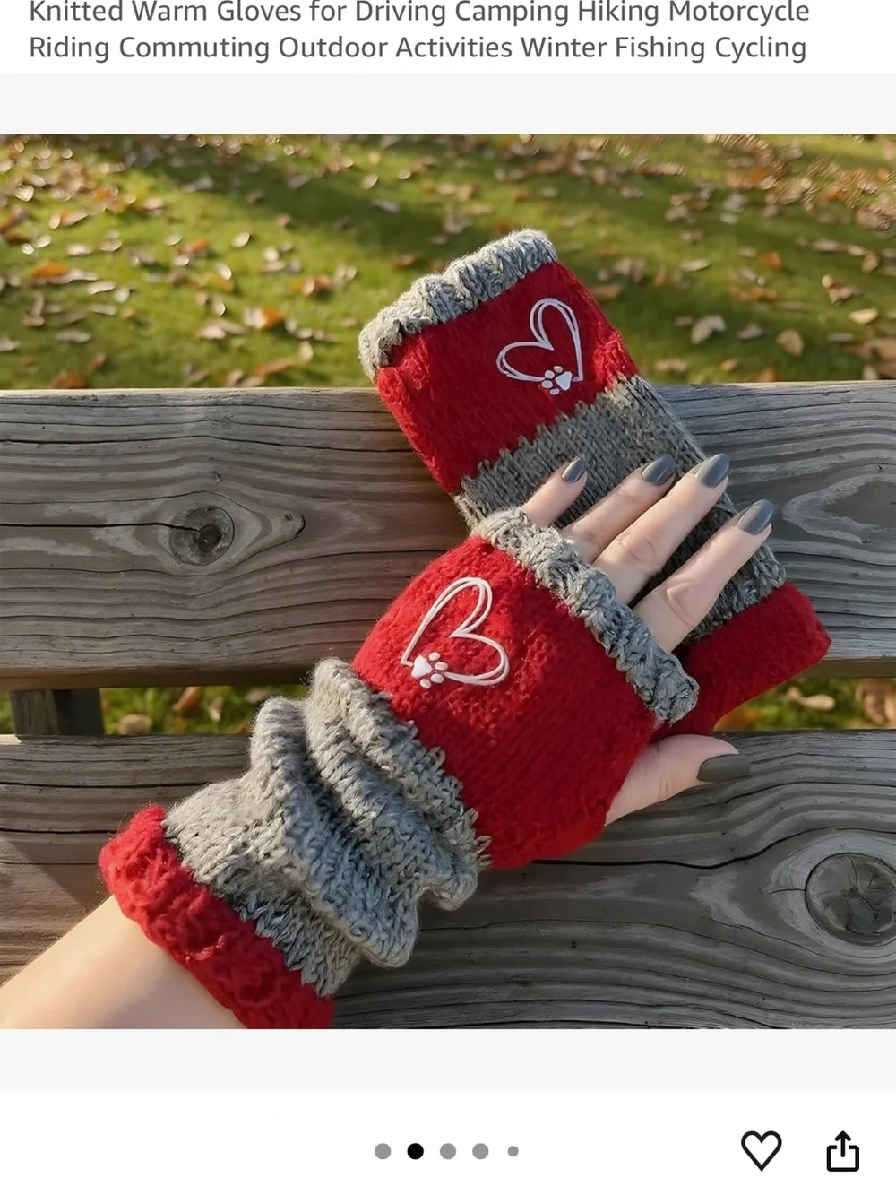 Women’s Colorblock Knit Fingerless Gloves - Pink, Green & Red